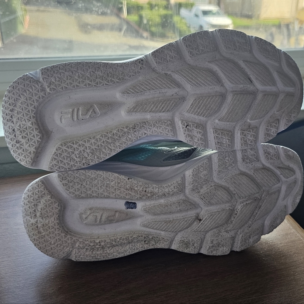 EUC Fila Memory Panorama 9 Women's Runner Charcoal & Aqua Sneakers Sz 8.5 - Picture 3 of 7